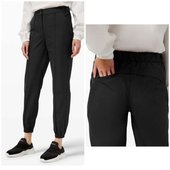 lululemon athletica Pants - Lululemon high rise pin tuck jogger pants black 29
